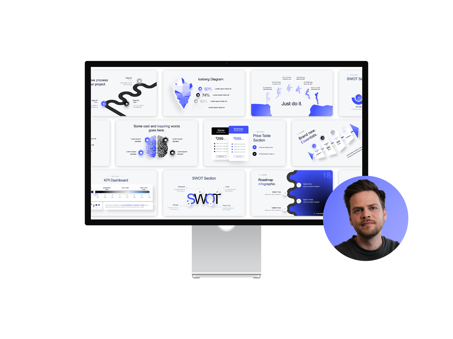 Super Template preview – professional PowerPoint slides